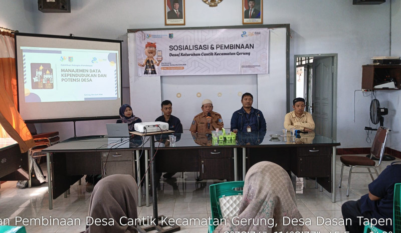 BPS Lombok Barat Gelar Sosialisasi dan Pembinaan Desa Cantik di Desa Dasan Tapen