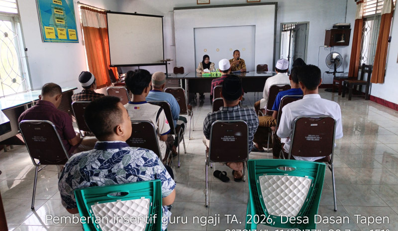 Pemerintah Desa Dasan Tapen Berikan Insentif kepada Guru Ngaji