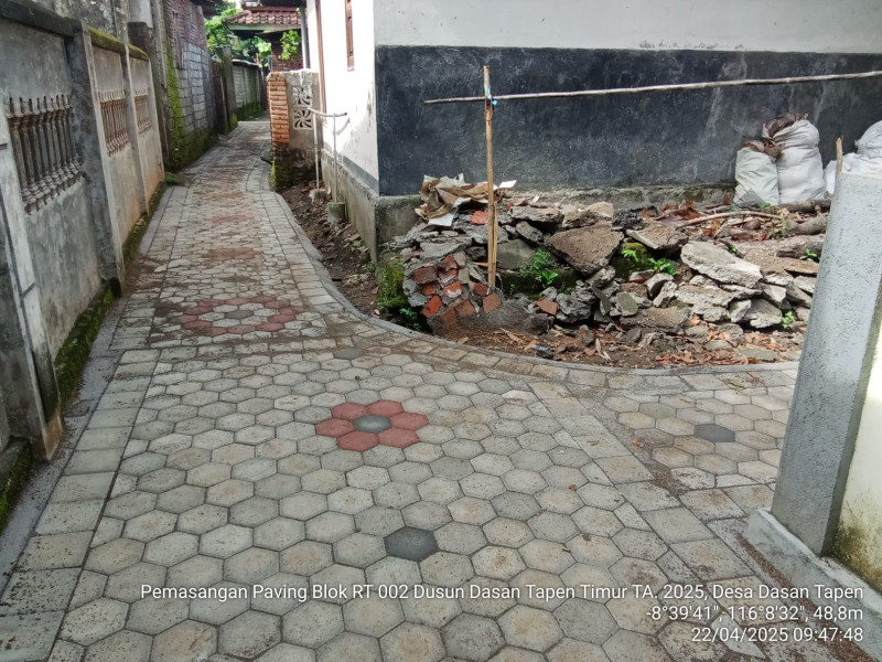 Pemasangan Vaving BLOK di Dasan Tapen Timur